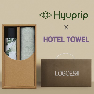 협립3단 뉴플라워즈 완전자동 양우산 +뱀부170세면타월-세트
