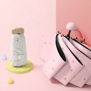 CH462 에코라이프 골드 스노우플라워 자외선방지 수동 5단우산