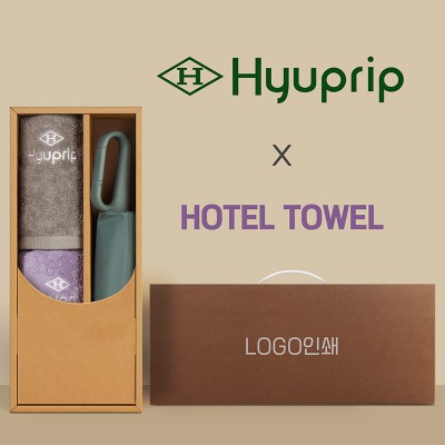 협립 3단 60 슈퍼 카라비너 완전자동우산 +협립호텔코마170타월2P-세트