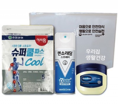 유한양행 구급키트 19호(쿨파스,멘소래담 쿨스프레이,바세린 3종세트)
