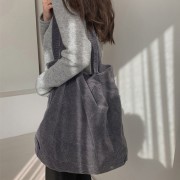 로페리아 클래식 코듀로이 여성 숄더백(0217048)