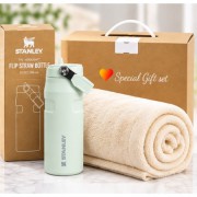 브생건 방한세트 26-1호(스탠리 에어로라이트 플립스트로2.0 텀블러 355ml+따뜻한 소프트 담요)