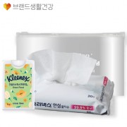브생건350호 2종세트(크리넥스 안심 손소독 스프레이+안심99.9% 항균 물티슈)