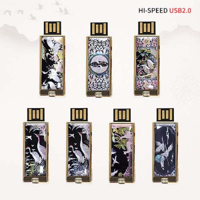 빛나 학 시리즈 자개 USB메모리 USB2.0 4GB~128GB (7종 이미지)
