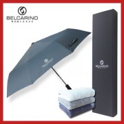 [벨카리노] 3단 60 완전자동 우산 + 170g 면사타올 1P 세트