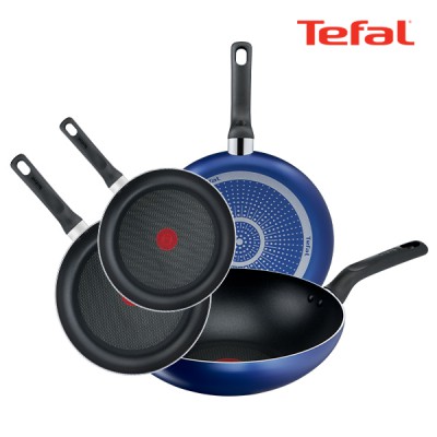 테팔 팬&냄비 PTFE 미드나잇 블루 4종세트 (프라이팬 20cm + 26cm + 28cm + 볶음팬 28cm)