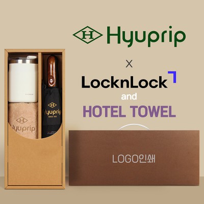 협립 3단 70 완전자동우산 +락앤락 메트로머그+협립40수호텔코마180타월-세트