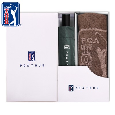 PGA 3단수동 암막 우양산+170g죽사타올세트