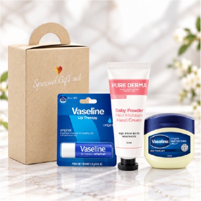 브생건 52-1호 (바세린 테라피 립밤+LG퓨어더마 핸드크림세트+바세린 퓨어스킨 젤리)