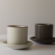[국산] 월넛잔 2PSET (미니접시+잔받침+뚜껑겸용)