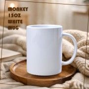 몽키 15oz 화이트머그