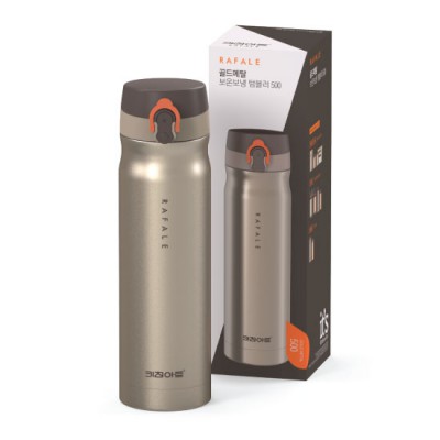 키친아트 골드메탈 보온보냉 텀블러 500ml