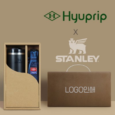 협립 3단 내부펄 격자엠보 수동우산 +스탠리887ml 텀블러-세트