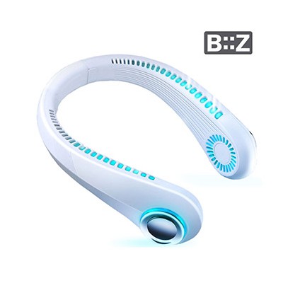 비즈 목덜이 넥밴드 선풍기 LED 무드등 3단조절 BZ-FL20