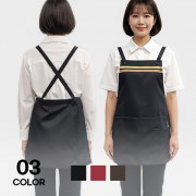 주방 주머니 두 줄 X형 앞치마 타입 남녀공용 단체 행사