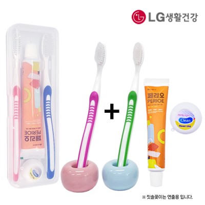 커플_326미세모+페리오+치실_칫솔치약세트