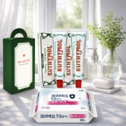 유시몰 치약세트(치약40g+치약40g+크리넥스안심물티슈)케이스