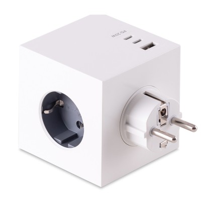 플라이토 블록 PD 20W 고용량  멀티탭 3구 C타입 2포트+USB 1포트  플러그형 JS-D31