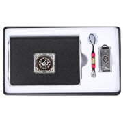 삼족오자개소가죽명함지갑+삼족오자개USB(8GB~64GB)