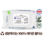 전도용 에코닉 생분해 화이트 캡형 물티슈 60g (25/30매)