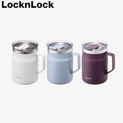 락앤락_4219 스테인리스 스틸 304 메트로 머그 보온보냉 텀블러 475ml(화이트/블루/다크바이올렛)