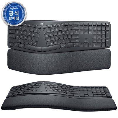로지텍 코리아 정품 ERGO 인체공학 무선키보드 K860