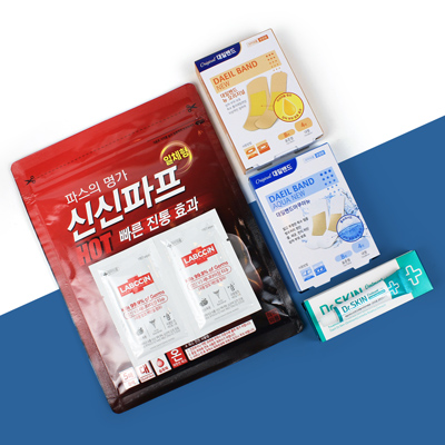 신신파프 대일밴드(오리지널+방수밴드) 연고 소독티슈 4종세트
