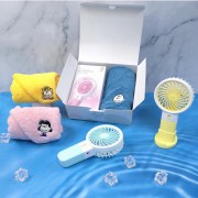 ((송월 타올 스누피 수건+ 아이스 냉각 선풍기 타올세트)) 타월선물//쿨링 휴대용 선풍기 미니 선풍기//타월 세트 타올선물