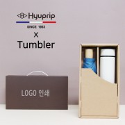 협립 3단 마시멜로 수동우산+모노 500ml 텀블러세트