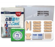 유한양행 구급키트 1호(쿨파스,안티푸라민,구급밴드세트면봉22p 3종세트)