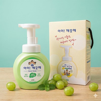 아이깨끗해 핸드워시 청포도향  정품 끈케이스 문의