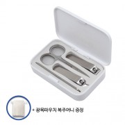(0190176) 로페리아 손톱깎이4종세트【D/타입】스텐/마그네틱 케이스_광목파우치 복주머니 포함