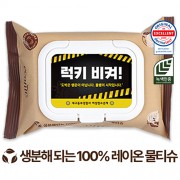 에코닉 생분해 브라운 화이트 캡형 물티슈 40g (25/30매)