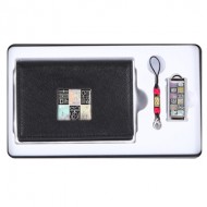 신문자도자개소가죽명함지갑+신문자도자개USB(8GB~64GB)