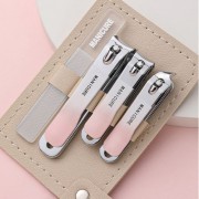 네일케어 가죽파우치 손톱깎이 4종 세트 Y2623