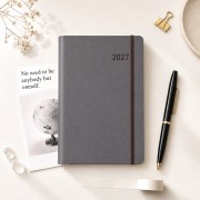 25절 별사이즈 라이트 브라운 밴드형 양장 다이어리(프리)
