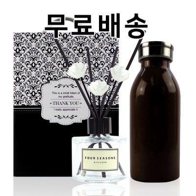 시즌 선물세트 디퓨저 120ml 미니로즈+밀크 텀블러