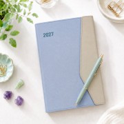 25절 3단 투톤 민트 양장 다이어리(프리)