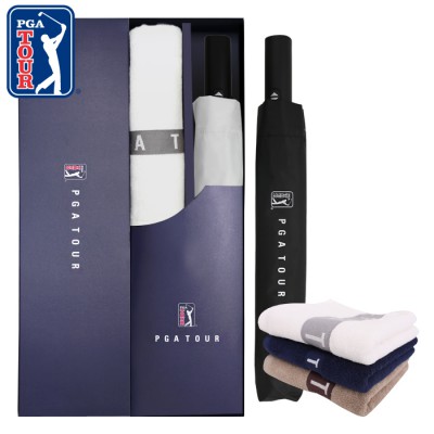 PGA 2단완전자동 암막 우양산+130g 면사타올 세트