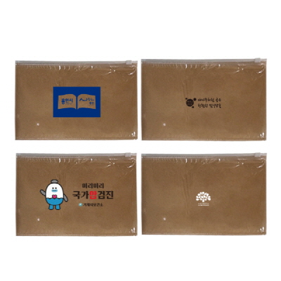 지퍼백/pvc+부직포/포장용지퍼백 [S] 26x18cm