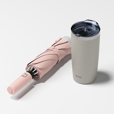 에디토 선물세트 ( 3단 거꾸로 완전자동 우양산(10K) + 스테인리스304 베이직 텀블러 600ml )